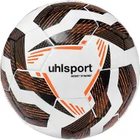 Uhlsport Resist Synergy (Sz. 4-5) Ballon pour gazon synthétique - Vin / Noir / Orange fluo