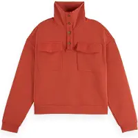 Scotch & Soda Tencel Utility Sweatshirt Orange S Femme