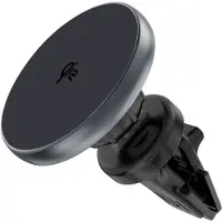 4smarts Qi2 Kfz Ladepuck. grau, Adaptateur pour véhicule, Gris