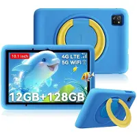 Blackview Tablet Tab 60 Pro Kids 4G 10 HD T606 4GB 128GB 7700-10W A15, Ocean Blue