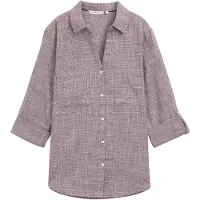 Tom Tailor Chemisier bordeaux / blanc