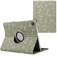 IMoshion Coque tablette Design rotatif à 360° pour Samsung Galaxy Tab A9 Plus - Green Flowers