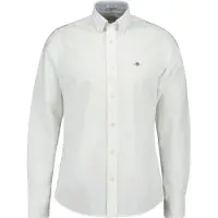 Gant pour homme. 3230115 Oxford Slim Fit Stretch Shirt white (XL), Blanc, Casuel, Coton, Classique, Manche longue