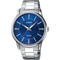 Casio Montre à affichage analogique bleu roi / argent