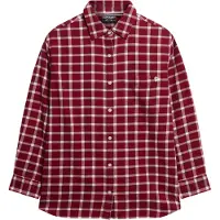 Superdry pour femme. W4010500A Chemise en flanelle rouge (XS), Casuel, Coton, Manche longue
