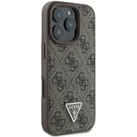 GUESS Hard Case (Apple iPhone 16 Pro Max), Coque pour téléphone portable, Marron