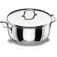 Lacor 90020 Faitout Gourmet 20 CM Casserole avec couvercle, acier inoxydable, 20 cm de diamètre, compatible induction