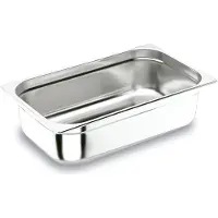 Lacor Bac De Conservation Gn 1/1 Inox 18/10 Sans Anse H 65mm 8,5l