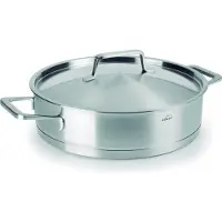 Lacor PFANNE MIT Deckel Foodie 24X6.5CM, Edelstahl, Grey, 24 cm