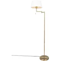 QAZQA Lampadaire classique intelligent bronze avec blanc, avec WiFi A60 - Ladas Fix