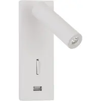 Nova Luce Lampe de chevet Fuse Blanc avec USB