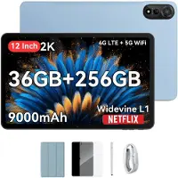 Blackview MEGA2 Tablette Tactile 11.97" Android 15 2.4G+5G Wifi, RAM 36 Go ROM 256 Go/SD 2 To 9000mAh Tablette PC Dual Sim - Bleu