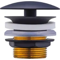 Duravit Vanne à tige 50mm noir mat