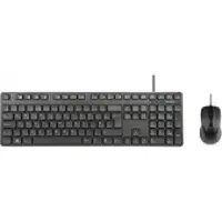 Targus AKM622UK, Full size (100%), Cable, USB, QWERTY, Black, Includes mouse