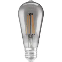 Ledvance Smart+ Wifi E27 Edison Classic Filament Fumée 6W 540lm - 825 Blanc Très Chaud | Dimmable - Équivalent 50W