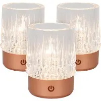 Lucide Lampes de table rechargeables Lily Jeu de 3 pièces en cuivre