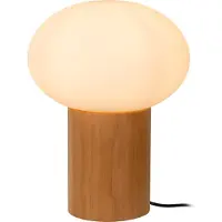 Lucide Lampe de table scandinave Birtle bois avec blanc