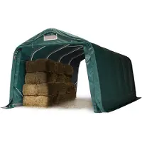TOOLPORT Abri foin robuste 3,3x6 m étanche bâche PVC 800N, vert