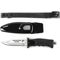 Cressi Skorpion Knife Noir,Argenté