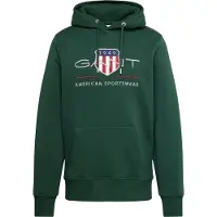 Gant Archive Shield Regular Fit Hoodie Vert XL Homme