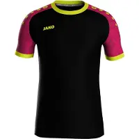 Jako Iconic Maillot manches courtes enfants - Noir / Rose / Jaune fluo