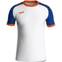 Jako Iconic Maillot manches courtes homme - Blanc / Royal / Orange néon