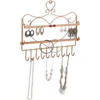 Relaxdays Porte-bijoux mural, Marron