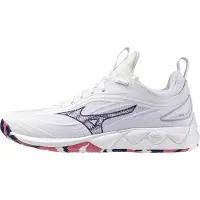 Mizuno Femmes, Chaussure de salle, Wave Luminous 3 (42), Blanc, Violet, Rose