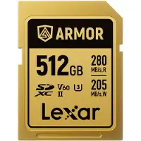 Lexar Armor Gold Uhs-ii V60 U3 512gb Sd Card Doré