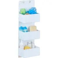 Relaxdays Organiseur avec 3 paniers de rangement (25 cm, 4 l, 1x)