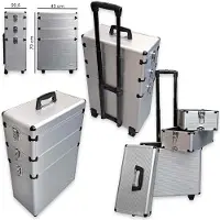 Sibel Valise à roulettes Obb en aluminium à 3 niveaux 70 x 43 x 22,5 cm