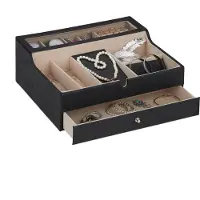 Relaxdays Coffret à bijoux, Noir