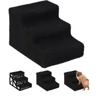 Relaxdays Escalier pour chiens, trois marches (Chat, Chien, Lavable)