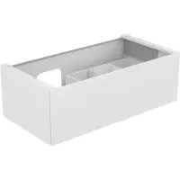 Keuco EDITION 11 Meuble sous-lavabo pour lavabos encastrables, 1 tiroir frontal, position du lavabo à gauche, 1050x350x535mm, 31253180000