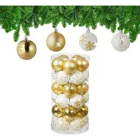 Relaxdays Ensemble de boules de Noël (30x)