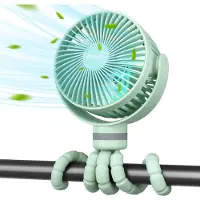 MOMCOZY Fan de poussette, Ventilateur, Vert