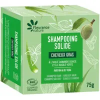 Fleurance Nature Shampoing solide à l'huile d'amande et à l'argile verte 75 g
