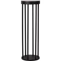Lucide JACKSON - Lampadaire solaire - Diamètre 16 cm - LED à intensité variable - 1x2W, 3000K - IP65 - Détecteur de mouvement et capteur jour/nuit - Noir