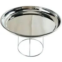Fackelmann 9908750 Lot De 2 Ustensiles De Cuisine Spécial Fruits De Mer, Plateau Et Support Pour Plateau, Plateau Pour Fruits De Mer, Support Et Plateau De Fruits De Mer, Chromé, Inox, 34,7 Cm