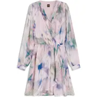 BOSS pour femme. 50544021 Robe multicolore Denvont (M), Casuel, Viscose, Manche longue