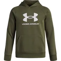 Under Armour Rival Fleece Big Logo Hoodie Vert 18-20 Years Garçons