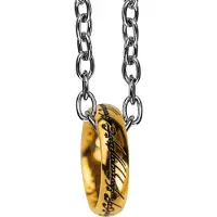 Cinereplicas Stainless Steel Iron The Unique Ring Of Power And Pendant 60 Cm Argenté