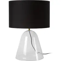 Lucide Lampe de table Campana Verre avec abat-jour noir 25 cm
