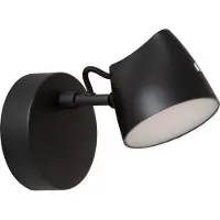 Lucide Milne - applique murale - Ø 10 x 16,5 cm - 6W LED dimmable inclus - noir