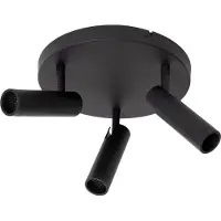 Lucide Lampe de plafond élégante Grado Noir à 3 lumières