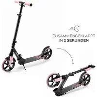 Kinderkraft FREELY Scooter Pink - trottinette urbaine pliable pour enfants à partir de 5 ans & adultes jusqu'à 100 kg
