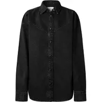 Pepe Jeans pour femme. PL3051236 Chemise Odile noire (XL), Casuel, Coton, Manche longue