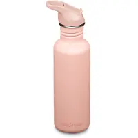 Klean Kanteen Classic Water Bottle 1011198 Peach Parfait, Flip Seal Sport Cap, bouteille, 800 ml