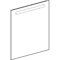 Geberit Option Basic Square miroir lumineux, éclairage en haut, 502.805.00.1