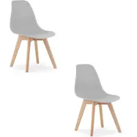 Leobert Chaise Valora KITO Grise x2 - Une paire de chaises grises élégantes pour les espaces de restauration ou de travail
